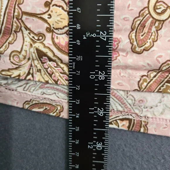 J. Jill Women L Luxe Supima A Line Floral 3/4 Sleeve Tunic Top Paisley Cottage - Picture 8 of 10